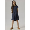 NAME IT KIDS korte jurk met stippen donkerblauw