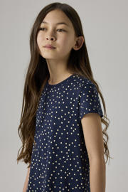 thumbnail: NAME IT KIDS korte jurk met stippen donkerblauw