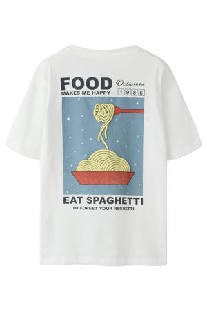 T-shirt met backprint wit