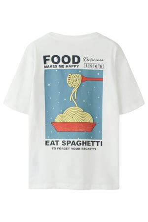 T-shirt met backprint wit