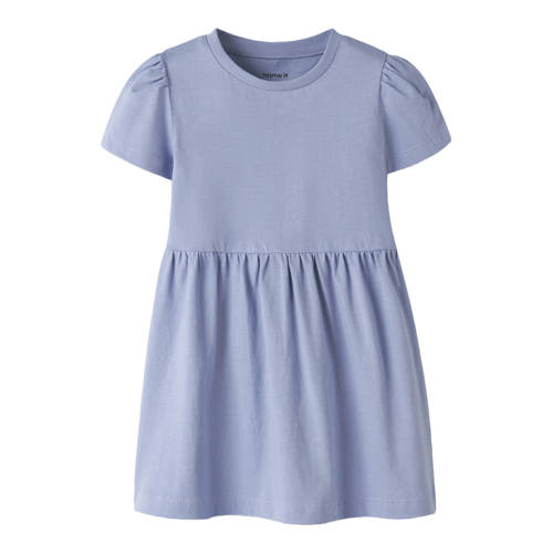 NAME IT MINI midi jurk lila Paars Meisjes Katoen Ronde hals Effen - maat 110 afbeelding