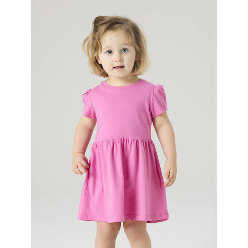 NAME IT MINI midijurk - set van 2 lichtroze/felroze Meisjes Katoen Ronde hals - maat 98 afbeelding