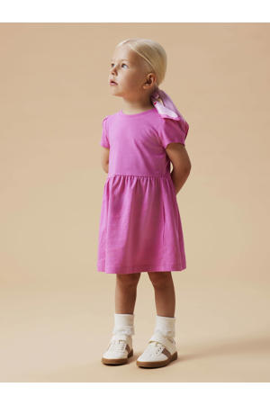midi jurk roze