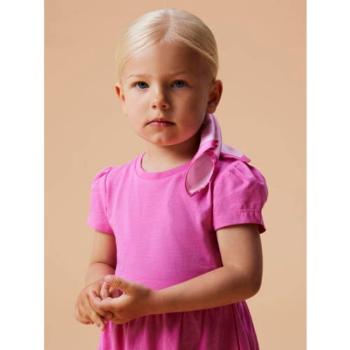 NAME IT MINI midi jurk roze Meisjes Katoen Ronde hals Effen - maat 80 afbeelding