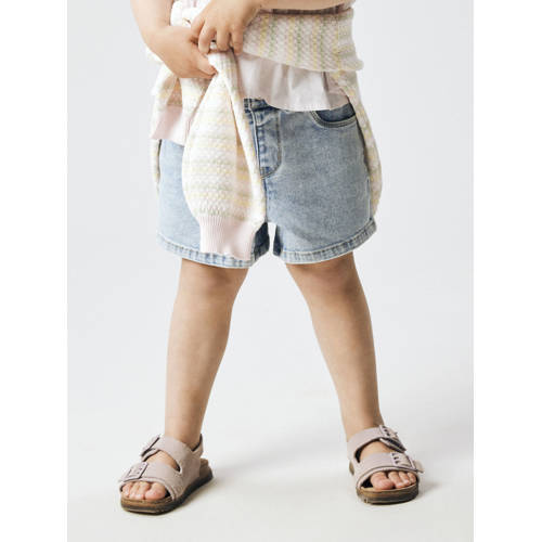 NAME IT MINI mom regular waist short light blue denim Korte broek Blauw Meisjes Stretchdenim - maat 92 afbeelding