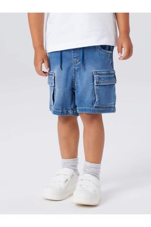 denim loose short denim Blue