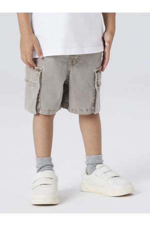 regular waist cargo short grijsbruin