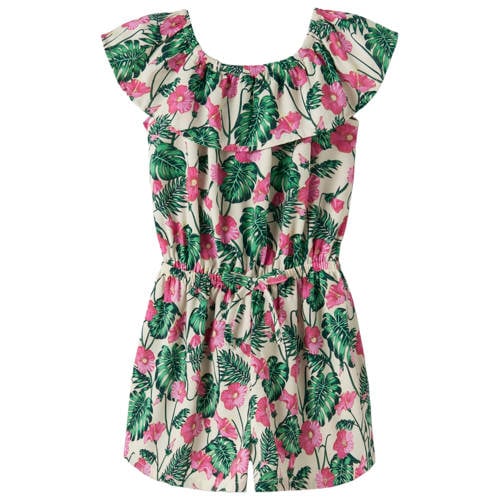 NAME IT MINI playsuit beige/groen/roze Meisjes Polyester Ronde hals All over print