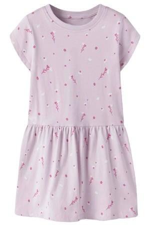 midi jurk roze