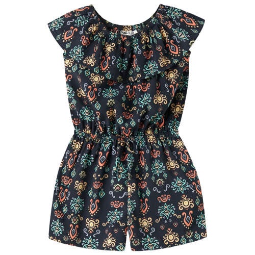 NAME IT MINI playsuit donkerblauw Meisjes Polyester Ronde hals All over print