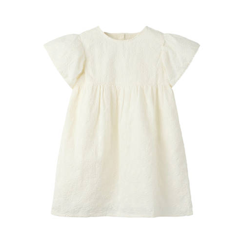 NAME IT MINI A-lijn jurk offwhite Wit Meisjes Katoen Ronde hals Effen - maat 92 afbeelding