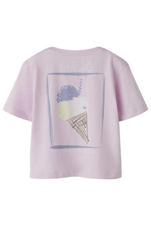 T-shirt met backprint lichtroze