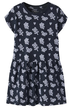 midi jurk donkerblauw