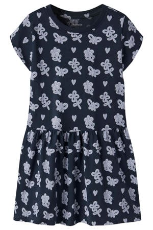 midi jurk donkerblauw
