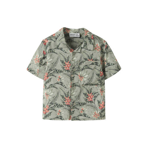 NAME IT MINI overhemd groen Jongens Viscose Button down Blad - maat 110 afbeelding