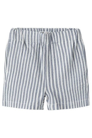 regular gestreepte casual short blauw/wit