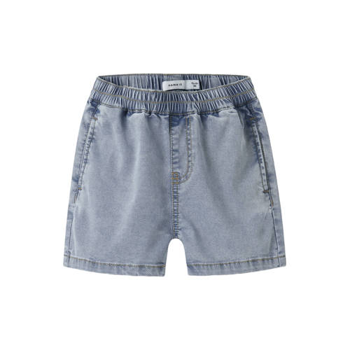 NAME IT MINI relaxed short light blue denim Korte broek Blauw - maat 80 afbeelding