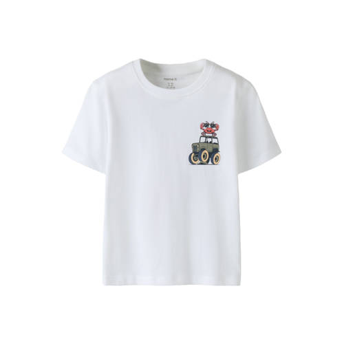 NAME IT MINI T-shirt met backprint wit Jongens Katoen Ronde hals Backprint - maat 122/128 afbeelding