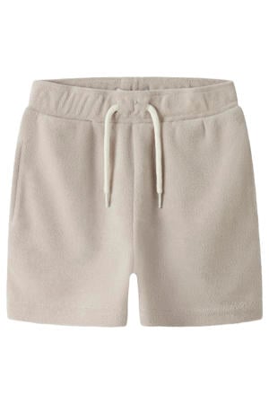 regular casual short beige met textuur