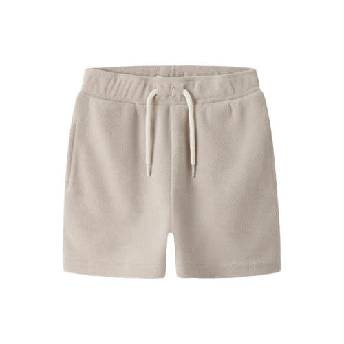 NAME IT MINI regular casual short beige met textuur Korte broek Jongens Badstof - maat 98 afbeelding