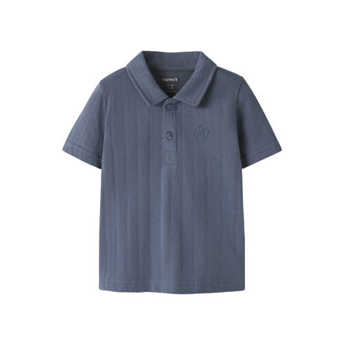 NAME IT MINI polo blauw Jongens Katoen Polokraag Effen - maat 116 afbeelding