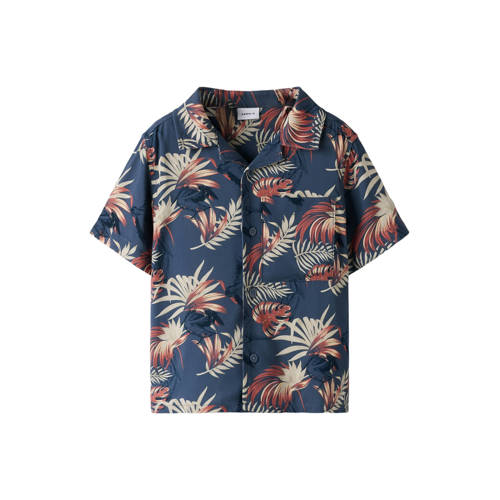 NAME IT MINI overhemd blauw Jongens Viscose Button down Blad - maat 104 afbeelding