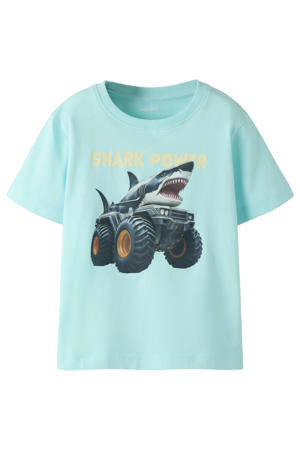 T-shirt aquablauw