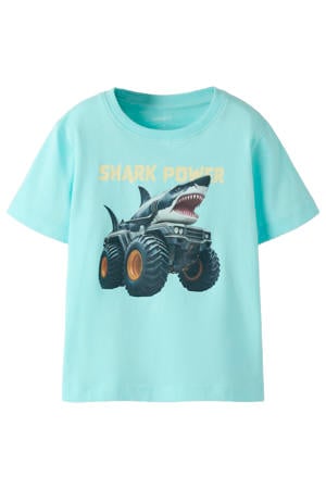 T-shirt aquablauw