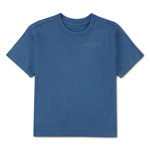 Abercrombie & Fitch jersey T-shirt blauw Effen - maat 134-140 afbeelding