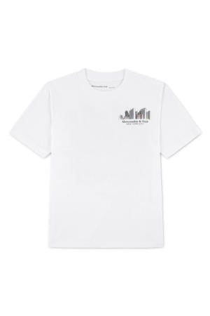 jersey T-shirt met backprint wit