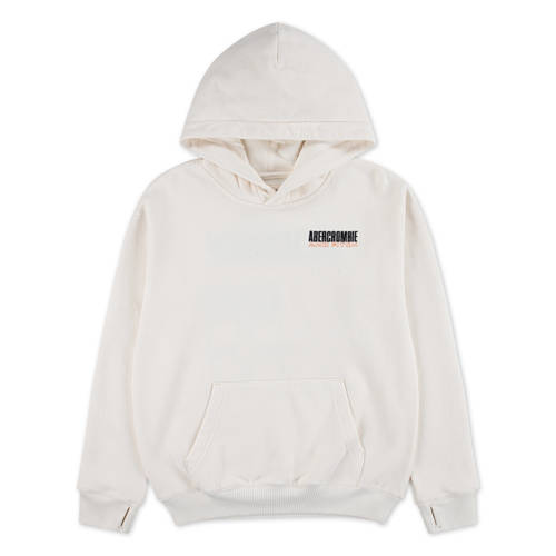 Abercrombie & Fitch hoodie met backprint wit Sweater Backprint - maat 158-164 afbeelding