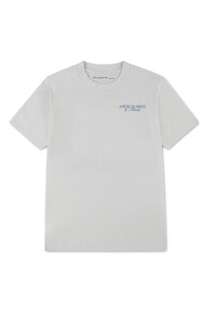 jersey T-shirt met backprint lichtgrijs