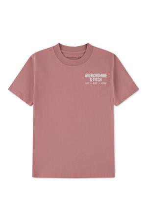 jersey T-shirt met backprint oudroze