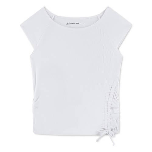 Abercrombie & Fitch T-shirt wit Meisjes Stretchkatoen Ronde hals Effen - maat 146-152 afbeelding