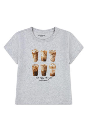 jersey T-shirt lichtgrijs