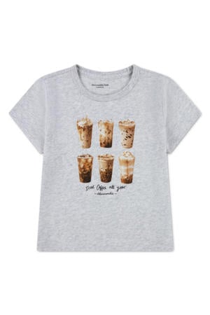 jersey T-shirt lichtgrijs