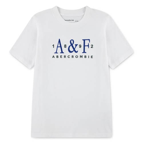 Abercrombie & Fitch jersey T-shirt wit Tekst - maat 134-140 afbeelding