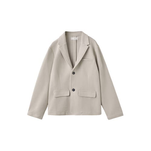 Mango Kids colbert beige Jongens Katoen Openvallende hals Effen - maat 128 afbeelding