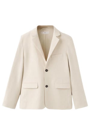 linnen colbert lichtbeige