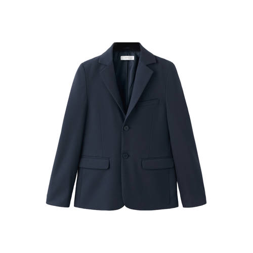 Mango Kids colbert marineblauw Jongens Polyester Reverskraag Effen - maat 140 afbeelding
