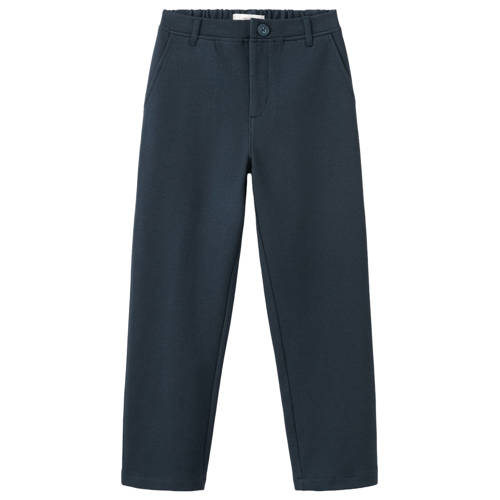 Mango Kids casual broek donkerblauw Jongens Katoen Effen - maat 116 afbeelding