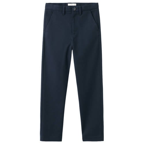 Mango Kids casual broek donkerblauw Jongens Polyester Effen - maat 128 afbeelding