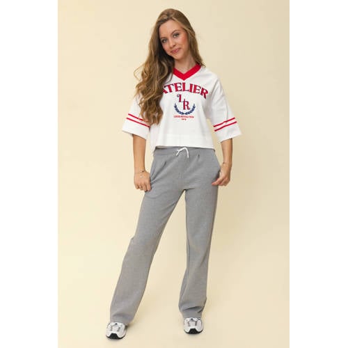 LOOXS 10sixteen sweatpants grijs melange Broek Effen - maat 128 afbeelding