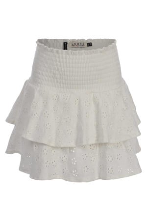 strokenrok broderie wit