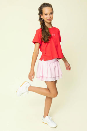 T-shirt met backprint rood