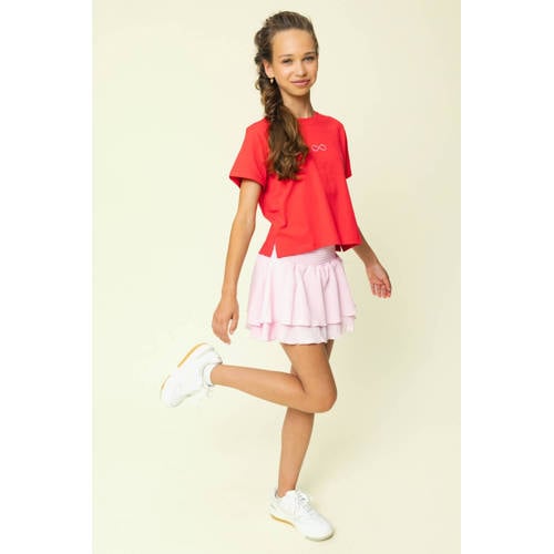 LOOXS 10sixteen T-shirt met backprint rood Meisjes Katoen Ronde hals Backprint - maat 152 afbeelding