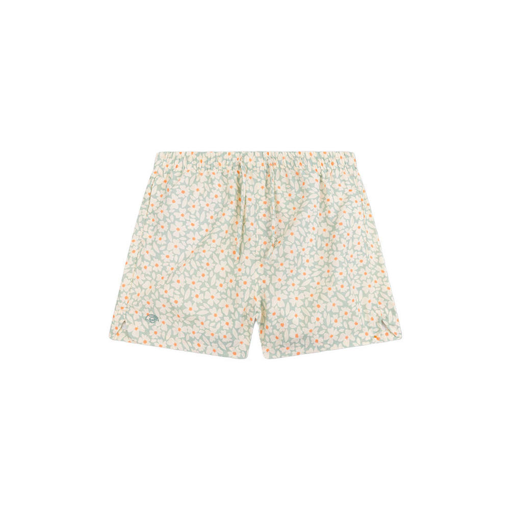 Swim Essentials zwemshort met bloemenprint lichtgroen