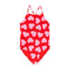 Swim Essentials badpak met hartjes print rood/roze