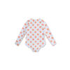 Swim Essentials UV badpak met bloemenprint lichtblauw/oranje