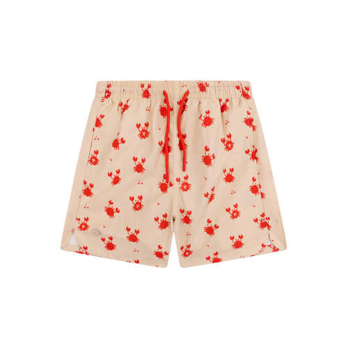 Swim Essentials zwemshort met all over print ecru/rood Jongens Polyester - maat 146/152 afbeelding